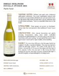 2022 Georges Duboeuf Emile Béranger Pouilly Fuissé – Fact Sheet