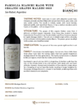 2023 Famiglia Bianchi Malbec, Made with Organic Grapes – Fact Sheet