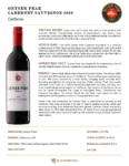2023 Geyser Peak Cabernet Sauvignon – Fact Sheet
