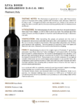 2021 Luca Bosio Barbaresco DOCG – Fact Sheet