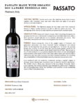2021 Passato Langhe Nebbiolo, Made with Organic Grapes – Fact Sheet