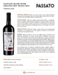 2021 Passato Piemonte DOC Rosso, Made with Organic Grapes – Fact Sheet