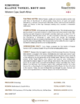 2023 Simonsig Kaapse Vonkel Brut – Fact Sheet