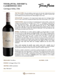 2023 TerraPura Reserva Carménère – Fact Sheet