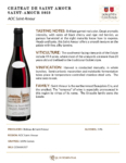 2023 Georges Duboeuf Château de Saint-Amour – Fact Sheet