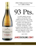 2024 André Brunel Châteauneuf-du-Pape Les Cailloux Blanc – 93 points, James Suckling – Accolades Sell Sheet