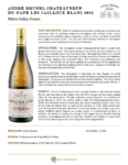 2024 André Brunel Châteauneuf-du-Pape Les Cailloux Blanc – Fact Sheet