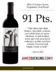 2022 G3 Red Blend – 91 points, James Suckling – Accolade Sell Sheet