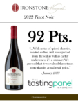 2022 Ironstone Pinot Noir – 92 points, Tasting Panel – Accolade Sell Sheet